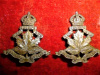 C20 - Queen's Own Canadian Hussars Collar Badges Pair   